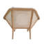 Chaise d'appoint en bois avec dossier en rotin Nickisha