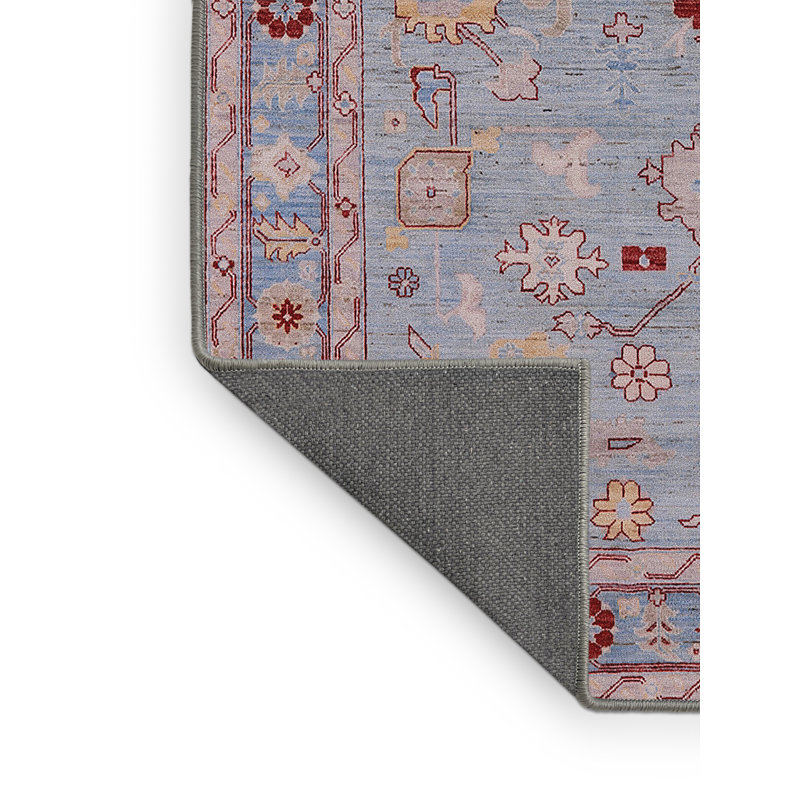 Tapis oriental bleu / rouge clair, Rectangle de 7 pi x 9 pi