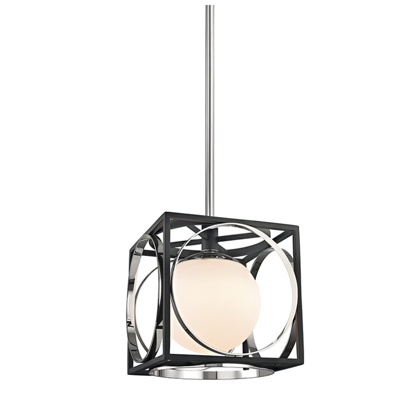 Wadsworth 1 - Light Pendant, Polished Nickel, 14.25" H X 13.5" W X 13.5" D