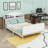 Metal Platform Bed With LED Light Strip, Safety Guardrails And Storage Shelf-997658632-997658631