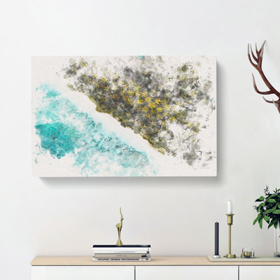 The Beautiful Maldives Watercolour - Wrapped Canvas Print
