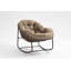 Chaise berçante d'extérieur en osier surdimensionné pour patio