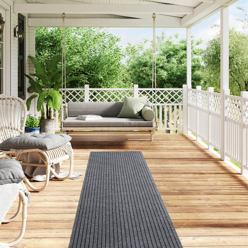 Tapis gris antidérapant intérieur / extérieur gris