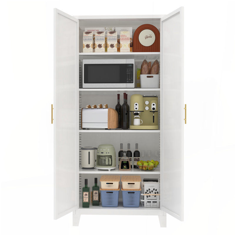  Armoire 2 portes avec serrure, H 70,87 po x l 31,5 po x P 15,7 po, Blanc