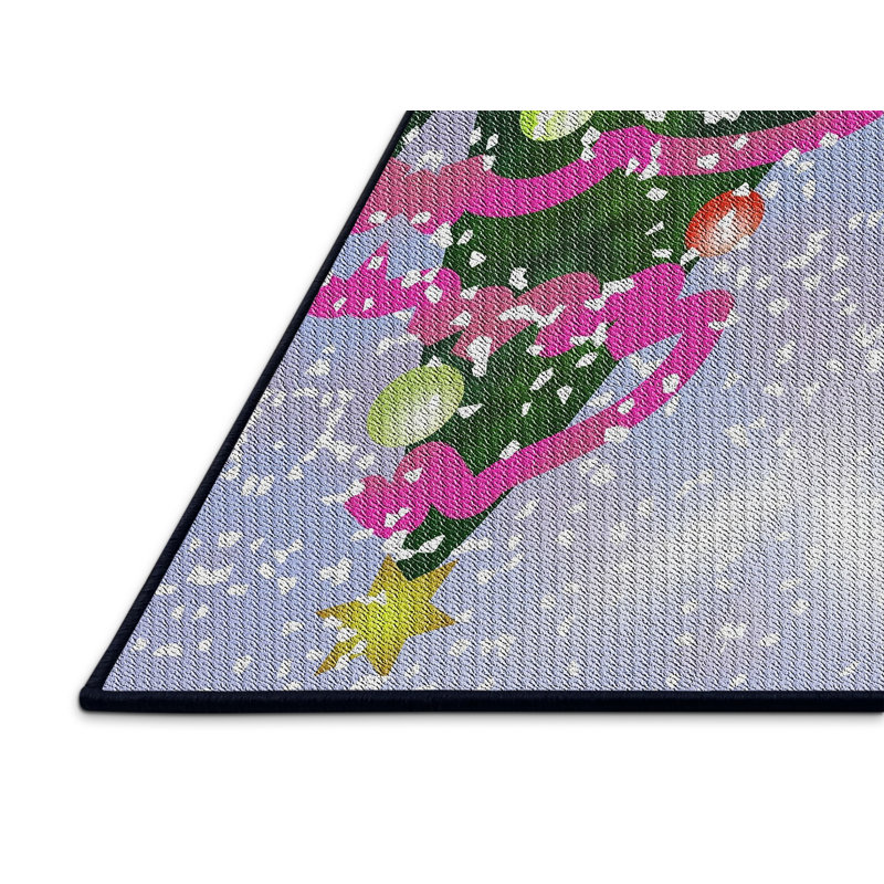 Rose/vert Tapis décoratif pheeney, Rectangle 2 pi x 3 pi