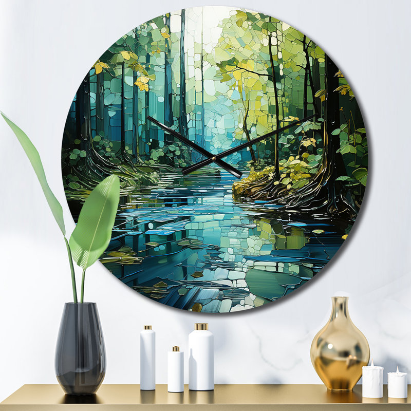 Horloge murale Drip Natures Pulse River II - Paysages, Moyenne