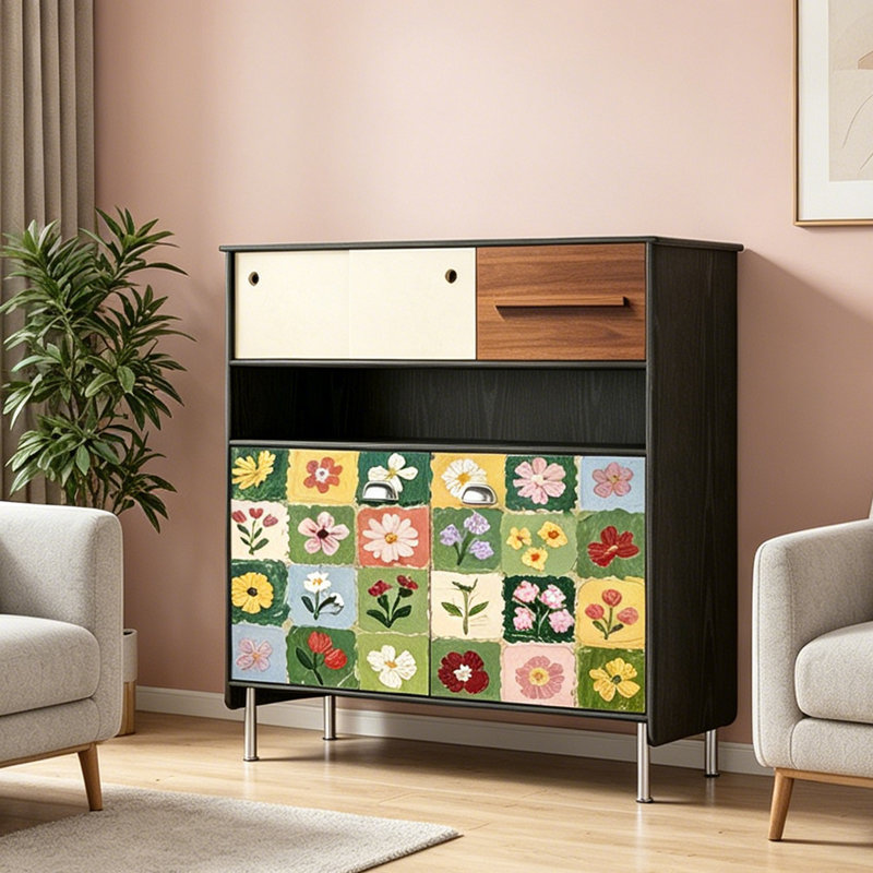 Modern Retro Simple Style Accent Cabinet