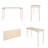 COSCO 20" x 48" Vinyl Top Serving Folding Table-15222985