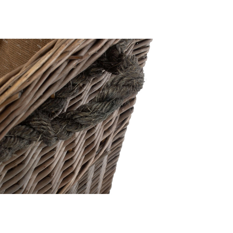 Wicker Jumbo Lined Wheeled Log Basket