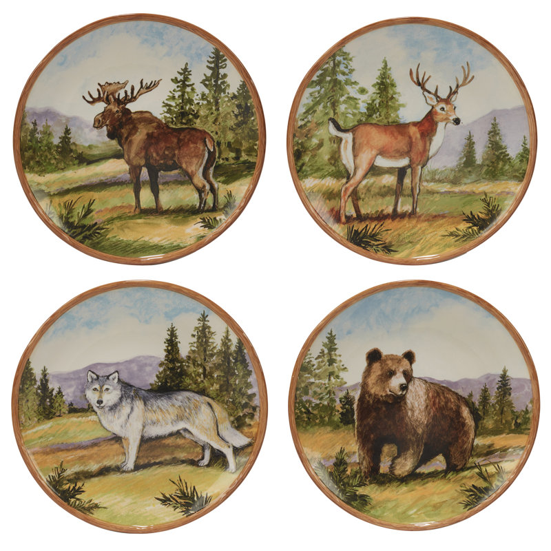11'' Earthenware Dinner Plate , Set of 4