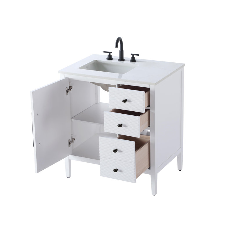 32 inch Single Bathroom Vanity, White