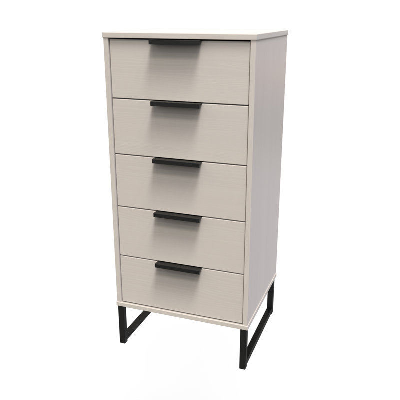 Turah 5 Drawer Bedside Cabinet (Ready Assembled), Kashmir Ash