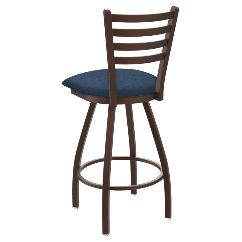 Tabouret de bar pivotant de 36" Evers, Bronze, Vinyle - baie Rein, Extra Tall (36” Seat Height)