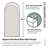 Maven 34 in. x 66.75 in. Single Fixed Frameless Arched Fluted Bathtub Panel-127123266