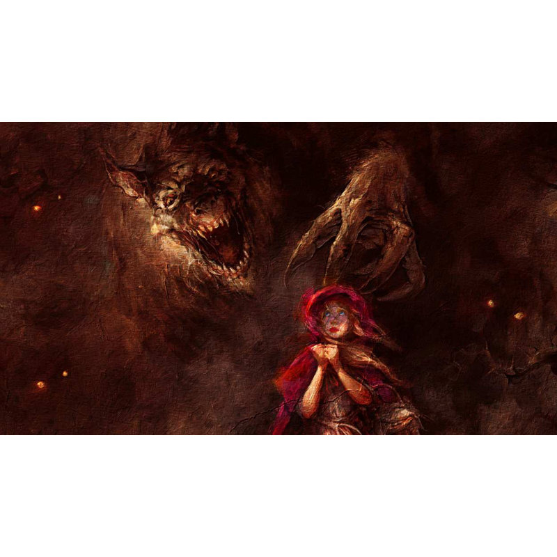 Red Riding Hood 2 - No Frame Painting, 29.5cm H x 39.4cm W, Gallery Metal