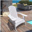 Chaise Adirondack d'extérieur ou d'intérieur en bois avec un trou pour tenir le parasol sur l'accoudoir