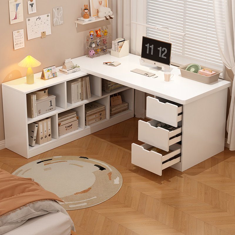 Bureau en bois massif en forme de L, H 29,92 po x l 51,18 po x P 51,18 po