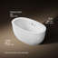 Sunstruck® 60 po x 34 po, bain d'air massant et chauffant à bulles avec surface chauffante et carénage cannelé-40236929