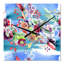 Horloge murale moderne Vibrant Wild Spring Leaves and Wildflowers-276305409