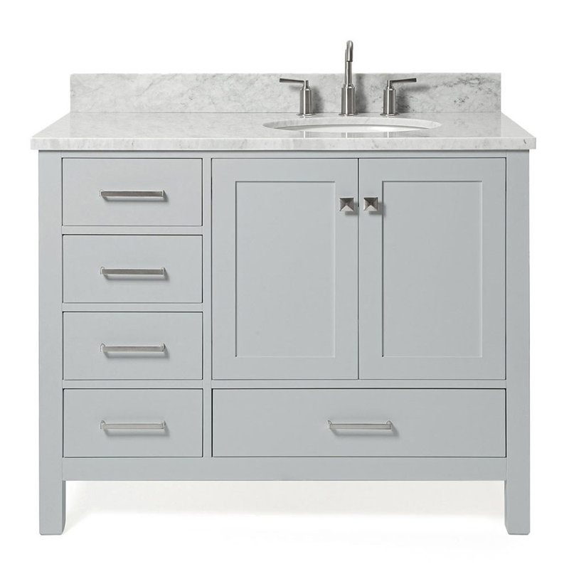 Ensemble de meuble-lavabo simple 43 po Flynt, Gris