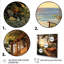 Coucher de soleil hamac près de la plage III - art mural côtier tropical-161237350-194249924