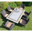 Burlington Dining Table with 6 STOCKHOLM Chairs Garden Set-36472354