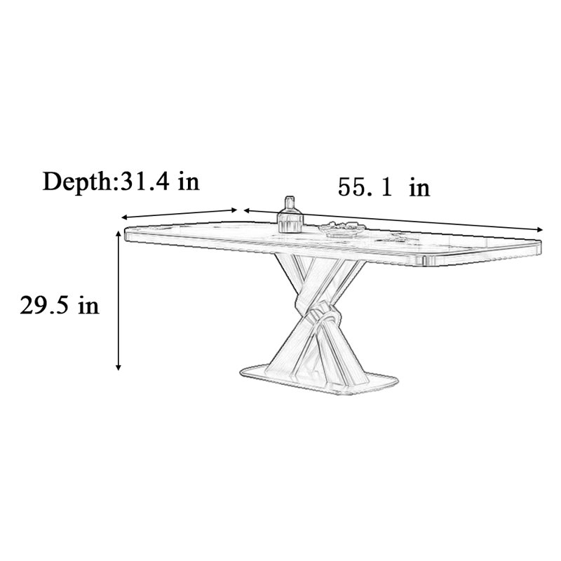 Margon, 29.5"H x 55.1"L x 31.4"W