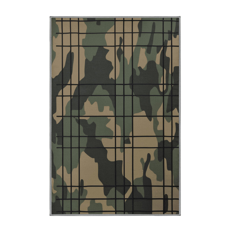 Recon Grid Rug, Rectangle 4' x 6'