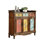 Brown Solid Wood Rectangular Console Table