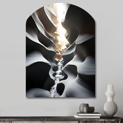 Marckos - Asymmetrical Canyon Metal Wall Art, Arch Metal Wall Sculpture Print
