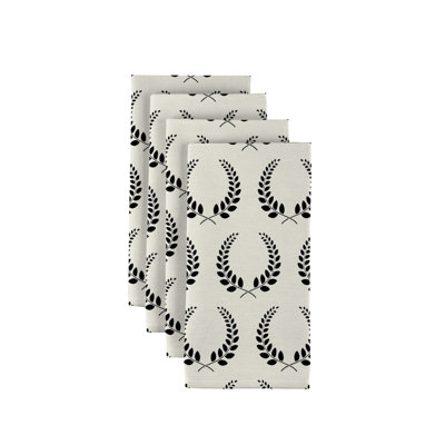 Polyester Floral Square Napkin