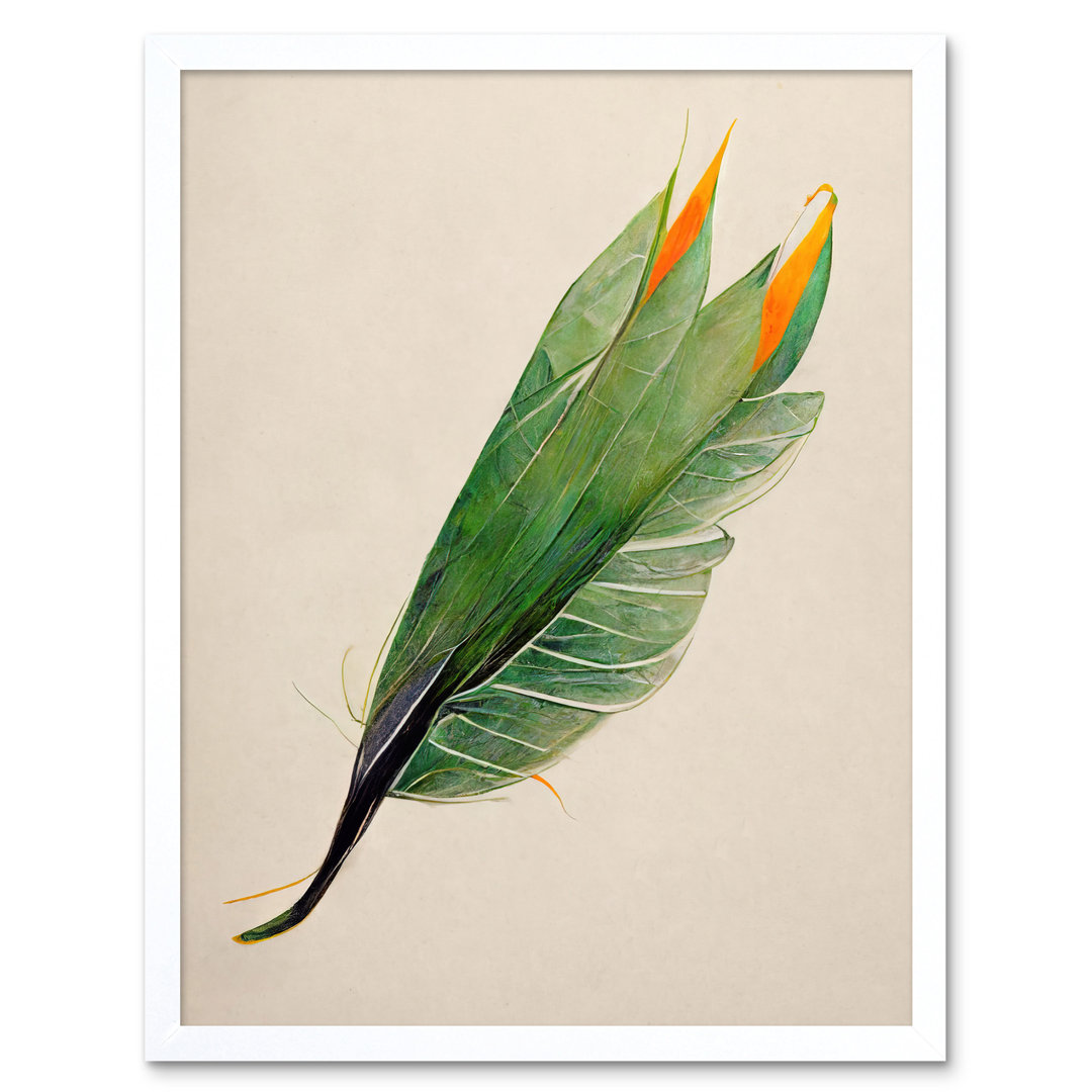 Tropical Bird of Paradise Leaf Botanical - Art Prints