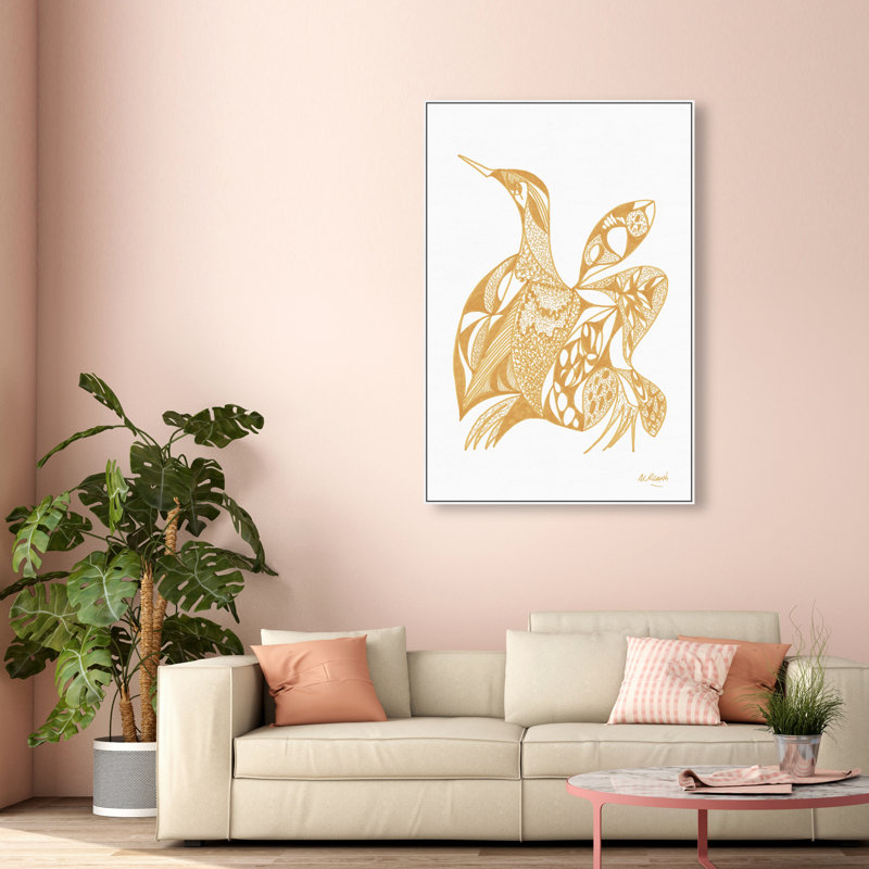 Manuel Roman - Goose Print by Oliver Gal, 25"H x 17"W, White Floater Frame