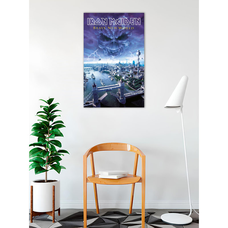 «ACHETER DE L'ART POUR MOINS» sous licence officielle Iron Maiden Brave New World, affiche d'art 24 x 36 po - reproduction décorative - papier affiche - prête à encadrer