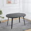 Table extensible, table de salle à manger, table de bureau, table basse, pieds en métal, plateau en bois aggloméré, 100/140 / 180X100X75Cm, couleur noire-1076915835