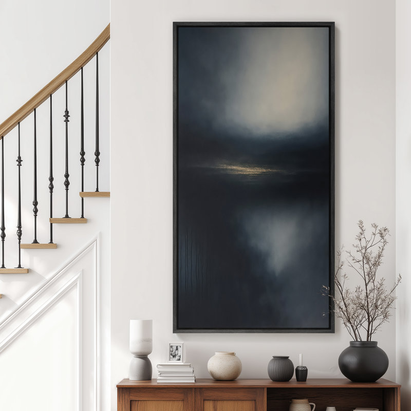 Très grand art mural rétro encadré pour art classique, Noir, H 60 po x l 30 po