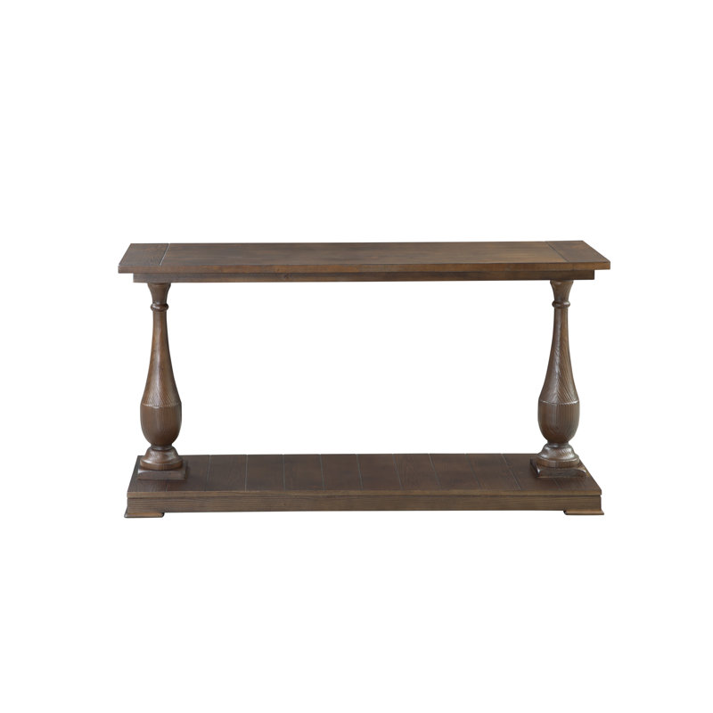 Table console de 54 po, Bois de grange fumé