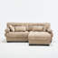 Canapé modulaire modulaire Cloud Cloud, siège en forme de L profond avec repose-pieds, canapé modulaire pour le salon, causeuse en flanelle avancée avec 4 coussins-1217815131