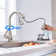 JS Pull-down Sensor and Infrared Sensor Touchless Kitchen Faucet with Deck Plate  2 Spray Modes