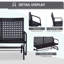 Chaise berçante de patio pour 2 personnes
