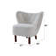 Élégante chaise d'appoint blanche - Revêtement et base à oreilles confortables avec housse