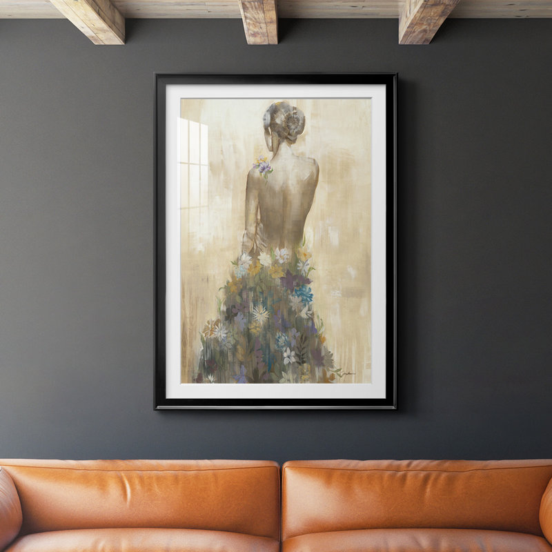 «Garden Gown», reproduction encadrée de qualité supérieure - prête à être suspendue, H 42,5 po x l 30,5 po, Cadre noir