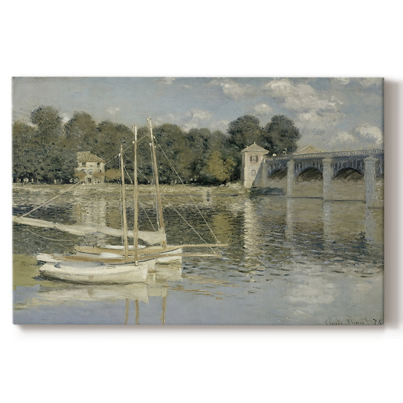 Le pont à Argenteuil - Claude Monet - Toile tendue avec châssis - 1874, 18x27