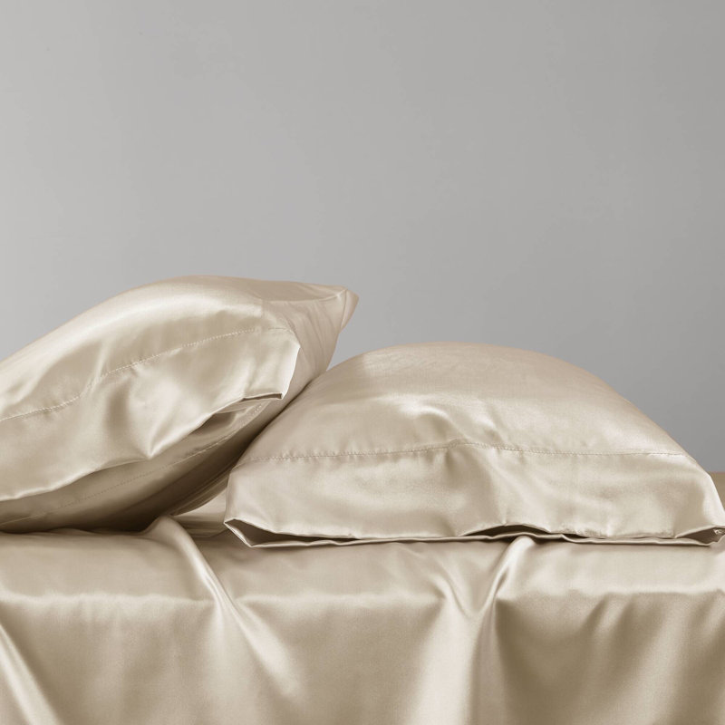 Satin Luxury Sheet Set, Full Sheet Set, Champagne