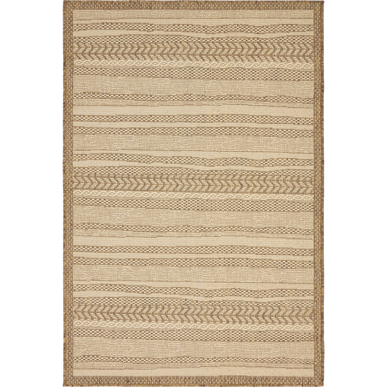 Howarth Striped Beige Indoor/Outdoor Area Rug