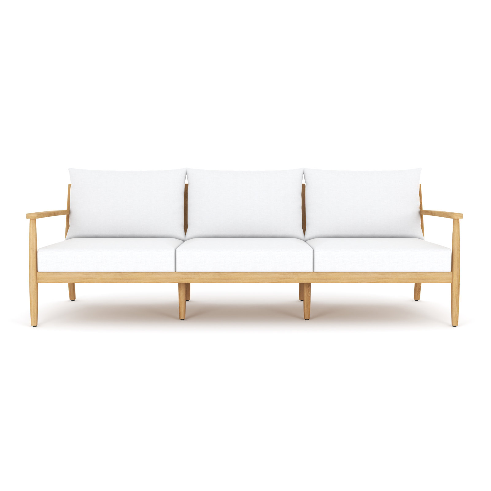 Juniper 85" Teak Sofa , White