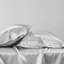 Ensemble de draps 4 pièces 100% gris satiné de luxe - froissé, doux pour la peau et les cheveux, réduit les cassures