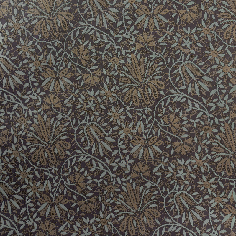 Rouleau de fleurs de vigne française, Brun et bleu