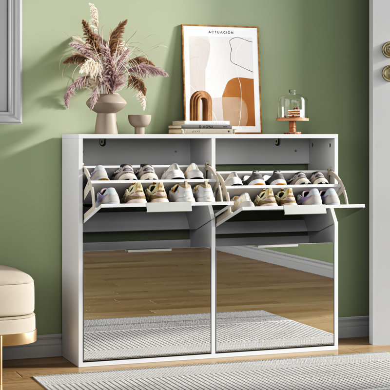 16 Pair Flip Down Shoe Storage