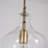 1-light Dimmable Glass Chandelier